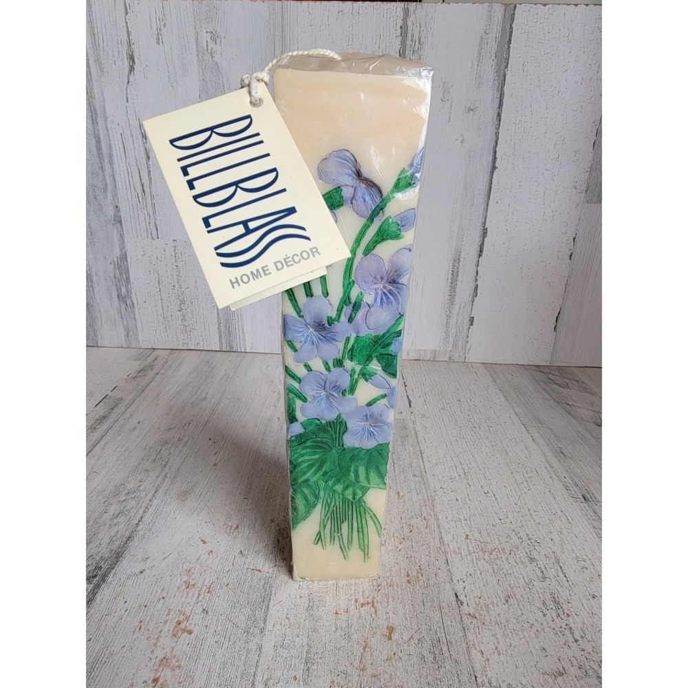 Billblass botanical blue flower NEW candle wax Xmas unique vintage home